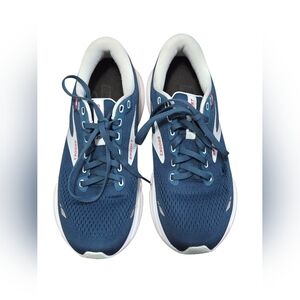 Brooks Navy and White Running Shoes Womens 8.5